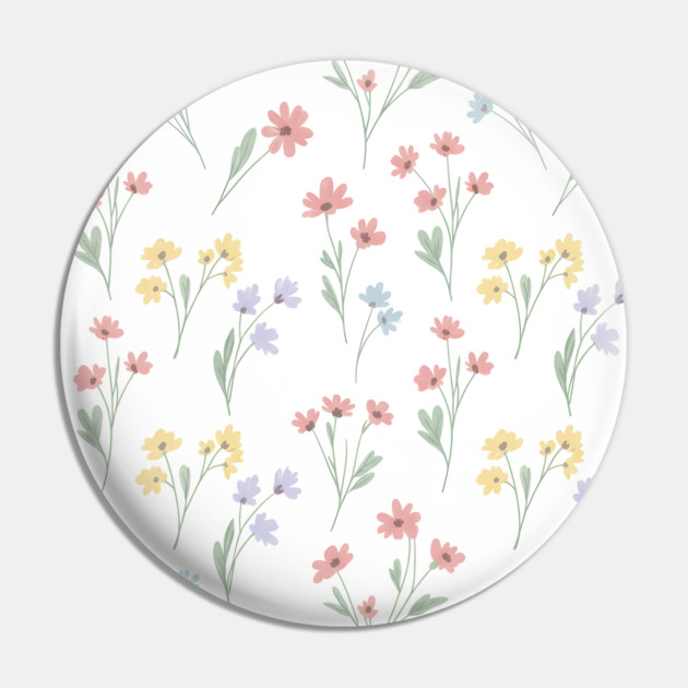 Soft Wildflower Aesthetic Pattern Pin by Ink magic