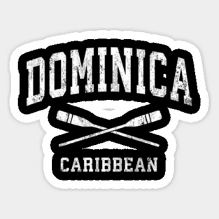 Dominica Nautical Paddles Sports Oars Sticker