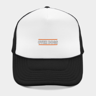 Over Dogs Minimalist Typographic Shirt | Orange Bar Aesthetic Tee Hat