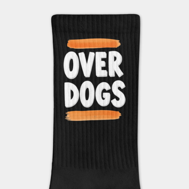 Over Dogs Minimalist Typographic Shirt | Orange Bar Aesthetic Tee by OUTFITPAW