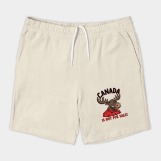 Angry Moose Canada Is Not For Sale T-Shirt - Red Flannel Lumberjack Style Shorts
