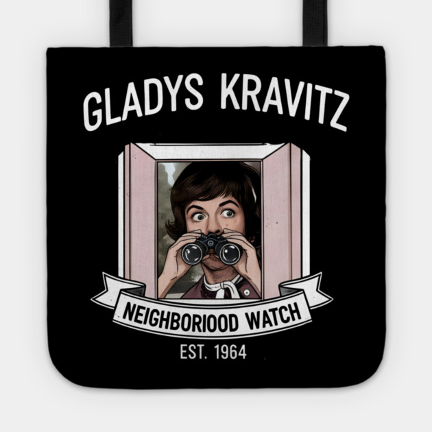 Gladys-Kravitzs-Neighborhood-Watch Tote by dtr_art