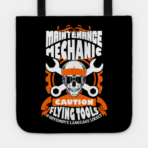 Maintenance Mechanic Blue Collar Pride Sarcasm Warning Tote by Anticorporati