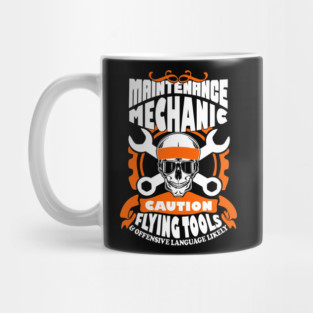 Maintenance Mechanic Blue Collar Pride Sarcasm Warning Mug