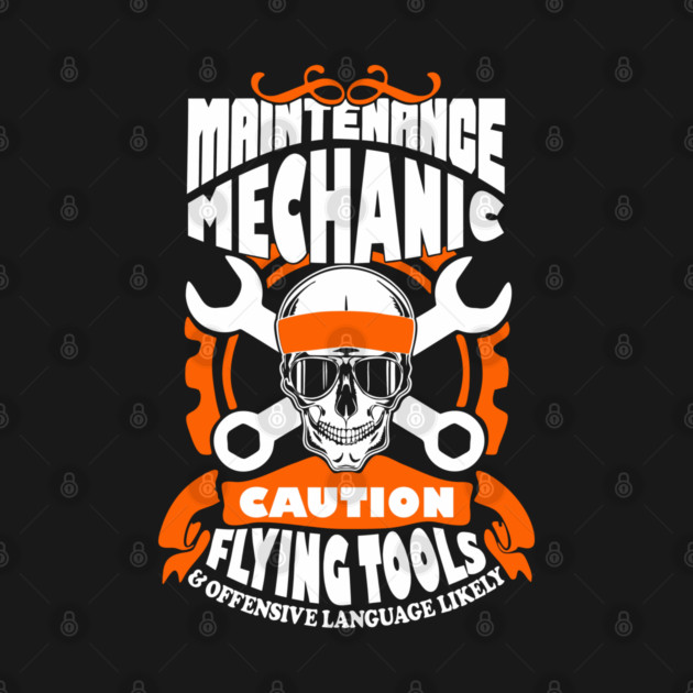 Maintenance Mechanic Blue Collar Pride Sarcasm Warning by Anticorporati