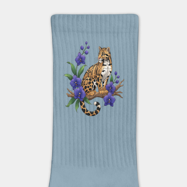 Stained Glass Clouded Leopard Orchid Art by BirdsnStuff