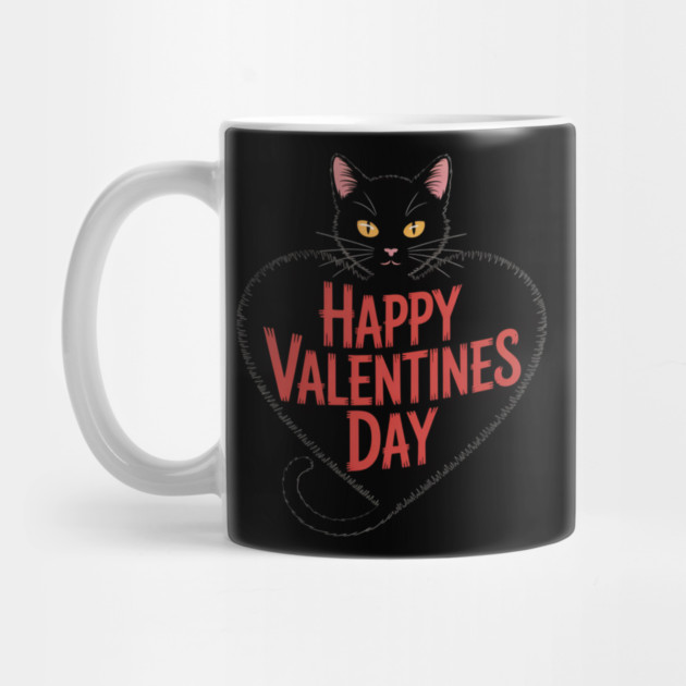 Happy Valentines Day - Black Cat by Pete the Cat Guy