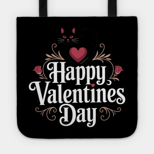 Happy Valentines Day - For Cat Lovers Tote by Pete the Cat Guy
