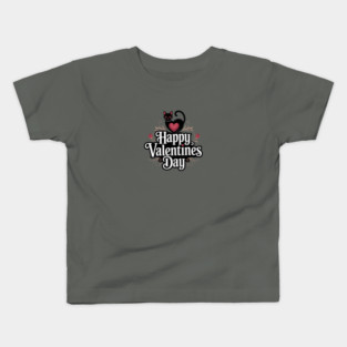 Happy Valentines Day - For Cat Lovers Kids T-Shirt