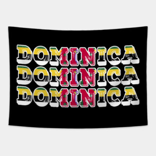 Dominica Island Flag Caribbean Nature Dominican Heritage Travel Tapestry