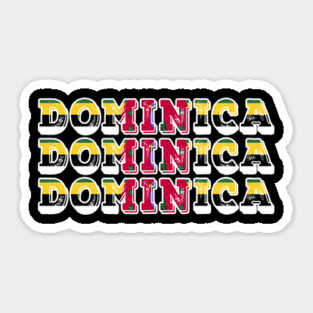Dominica Island Flag Caribbean Nature Dominican Heritage Travel Sticker