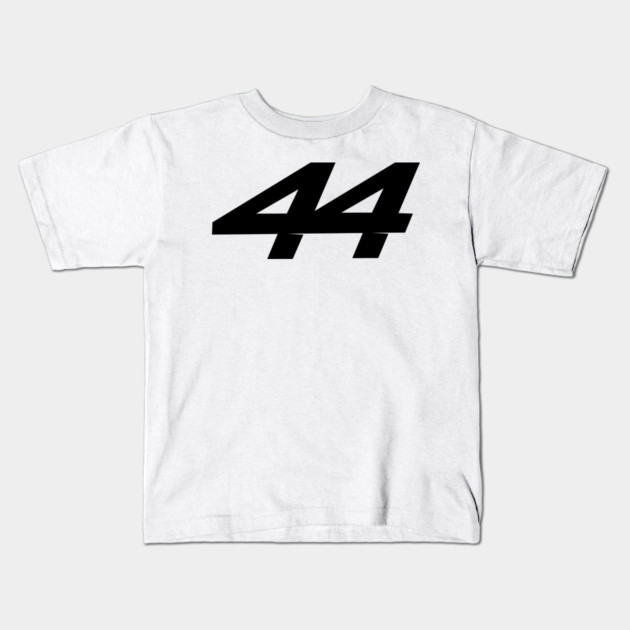Lewis Hamilton 44 - 2026 Driver Number Black Kids T-Shirt by krynxr@gmail.com