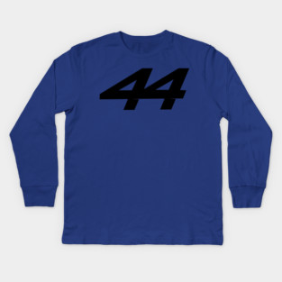 Lewis Hamilton 44 - 2026 Driver Number Black Kids Long Sleeve T-Shirt