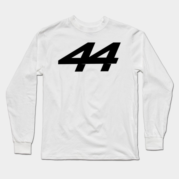 Lewis Hamilton 44 - 2026 Driver Number Black Long Sleeve T-Shirt by krynxr@gmail.com