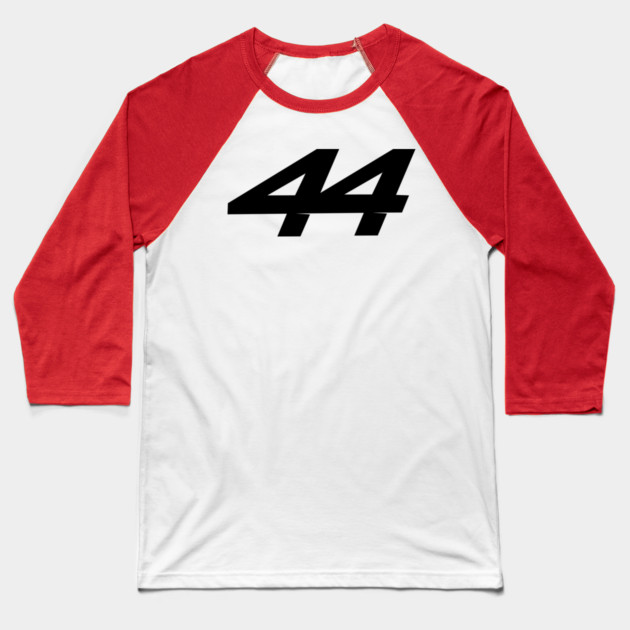 Lewis Hamilton 44 - 2026 Driver Number Black Baseball T-Shirt by krynxr@gmail.com