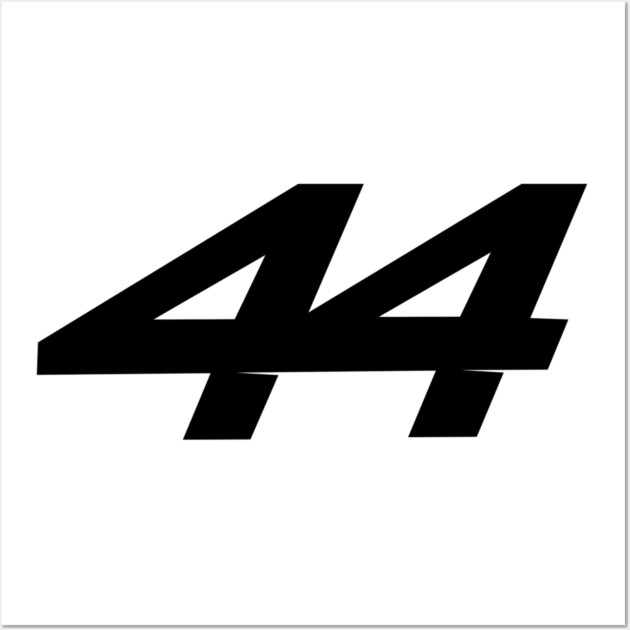 Lewis Hamilton 44 - 2026 Driver Number Black Wall Art by krynxr@gmail.com
