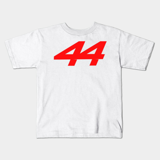 Lewis Hamilton 44 - 2026 Driver Number Red Kids T-Shirt by krynxr@gmail.com