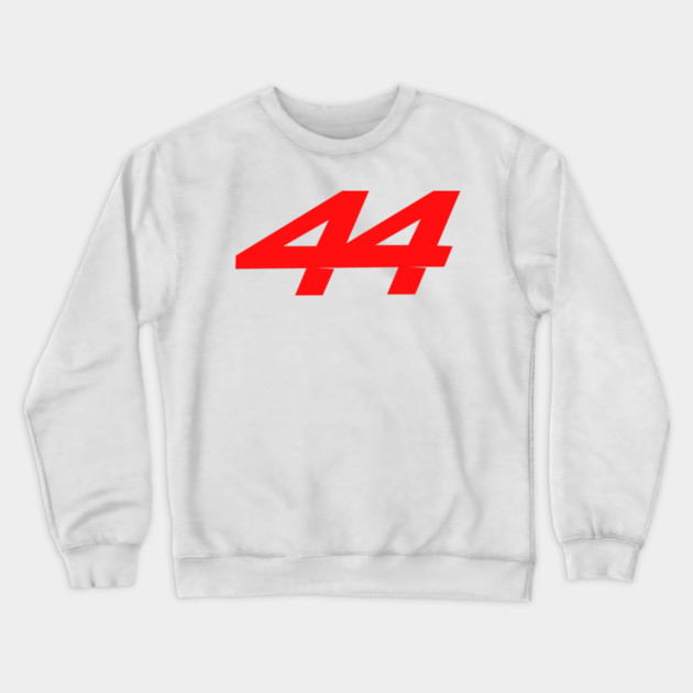 Lewis Hamilton 44 - 2026 Driver Number Red Crewneck Sweatshirt by krynxr@gmail.com