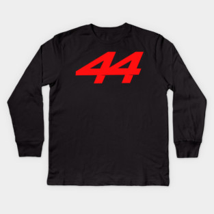 Lewis Hamilton 44 - 2026 Driver Number Red Kids Long Sleeve T-Shirt