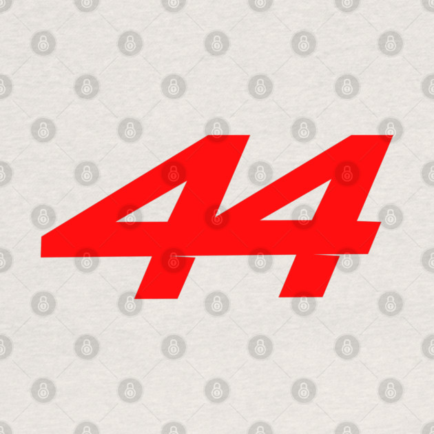 Lewis Hamilton 44 - 2026 Driver Number Red by krynxr@gmail.com