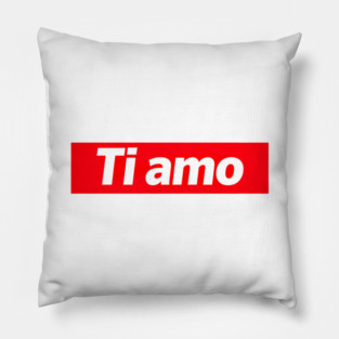 Ti Amo Italian Love Quote Simplistic Word Art Pillow