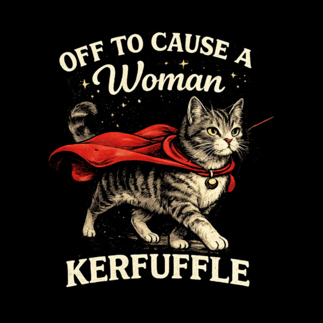 Off To Cause A Woman Kerfuffle Cat by ArtistTee ⭐⭐⭐⭐⭐