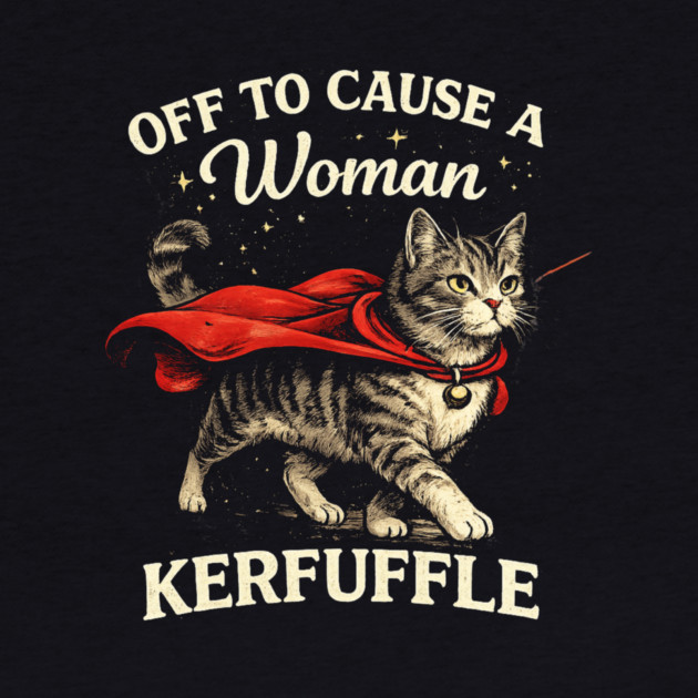 Off To Cause A Woman Kerfuffle Cat by ArtistTee ⭐⭐⭐⭐⭐