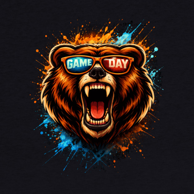 Game Day Bear Roaring Sunglasses Sports Fan by ArtistTee ⭐⭐⭐⭐⭐