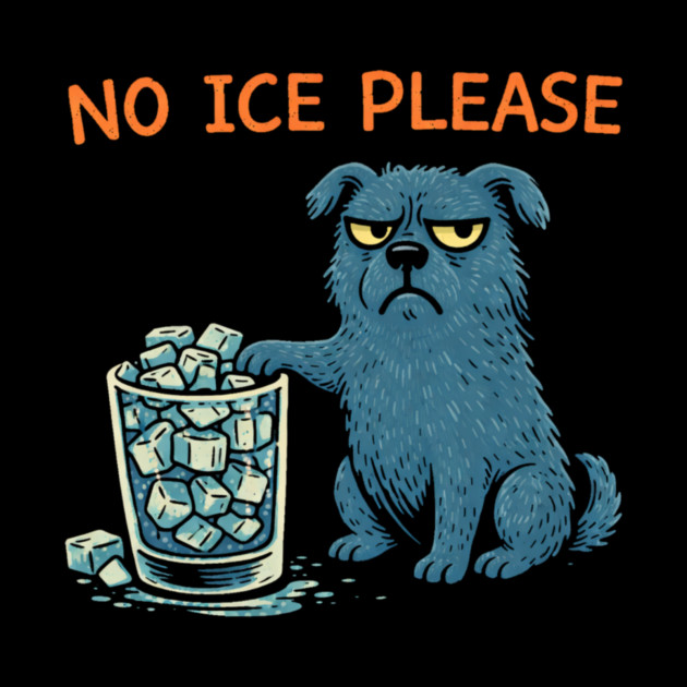 No Ice Please Grumpy Dog Drink Lover by ArtistTee ⭐⭐⭐⭐⭐
