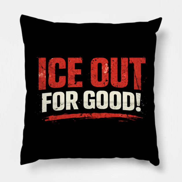 Ice Out For Good Hockey Fan Gift Pillow by ArtistTee ⭐⭐⭐⭐⭐