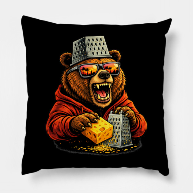 Bear Grater Cheese Lover Funny Bear Grateful Dead Fan Pillow by ArtistTee ⭐⭐⭐⭐⭐