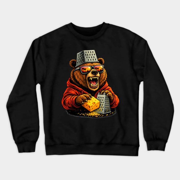 Bear Grater Cheese Lover Funny Bear Grateful Dead Fan Crewneck Sweatshirt by ArtistTee ⭐⭐⭐⭐⭐
