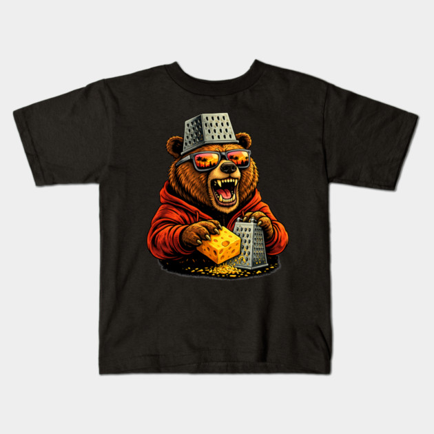 Bear Grater Cheese Lover Funny Bear Grateful Dead Fan Kids T-Shirt by ArtistTee ⭐⭐⭐⭐⭐