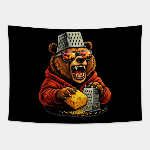 Bear Grater Cheese Lover Funny Bear Grateful Dead Fan Tapestry by ArtistTee ⭐⭐⭐⭐⭐