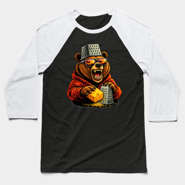 Bear Grater Cheese Lover Funny Bear Grateful Dead Fan Baseball T-Shirt by ArtistTee ⭐⭐⭐⭐⭐