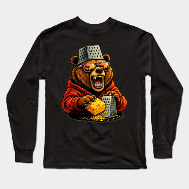 Bear Grater Cheese Lover Funny Bear Grateful Dead Fan Long Sleeve T-Shirt by ArtistTee ⭐⭐⭐⭐⭐