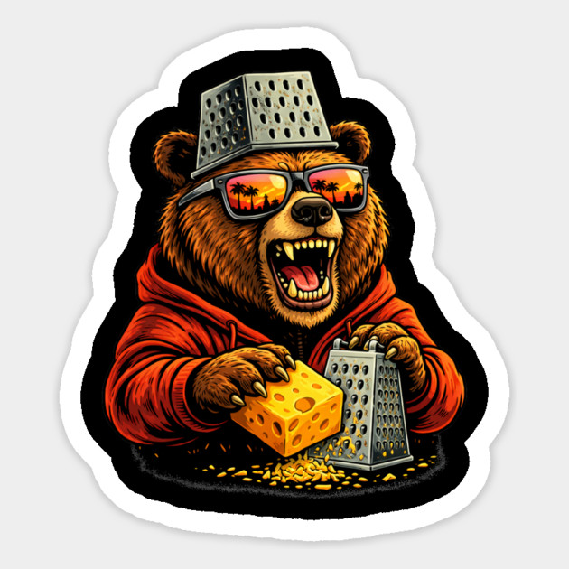 Bear Grater Cheese Lover Funny Bear Grateful Dead Fan Magnet by ArtistTee ⭐⭐⭐⭐⭐