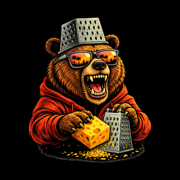 Bear Grater Cheese Lover Funny Bear Grateful Dead Fan by ArtistTee ⭐⭐⭐⭐⭐