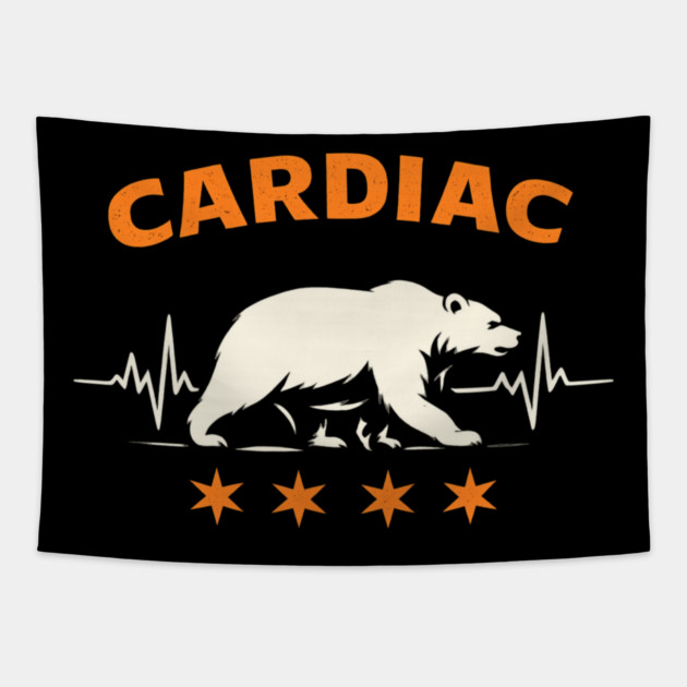 Cardiac Bear Lifeline Support For Nurses Tapestry by ArtistTee ⭐⭐⭐⭐⭐