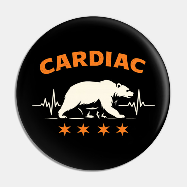 Cardiac Bear Lifeline Support For Nurses Pin by ArtistTee ⭐⭐⭐⭐⭐