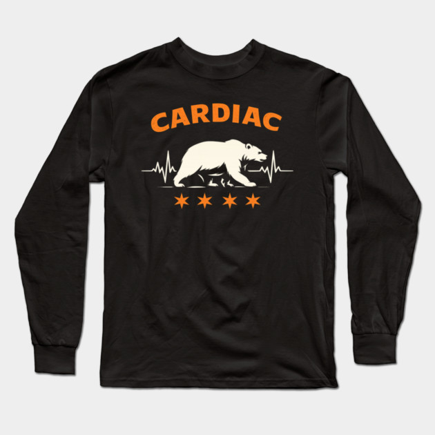 Cardiac Bear Lifeline Support For Nurses Long Sleeve T-Shirt by ArtistTee ⭐⭐⭐⭐⭐
