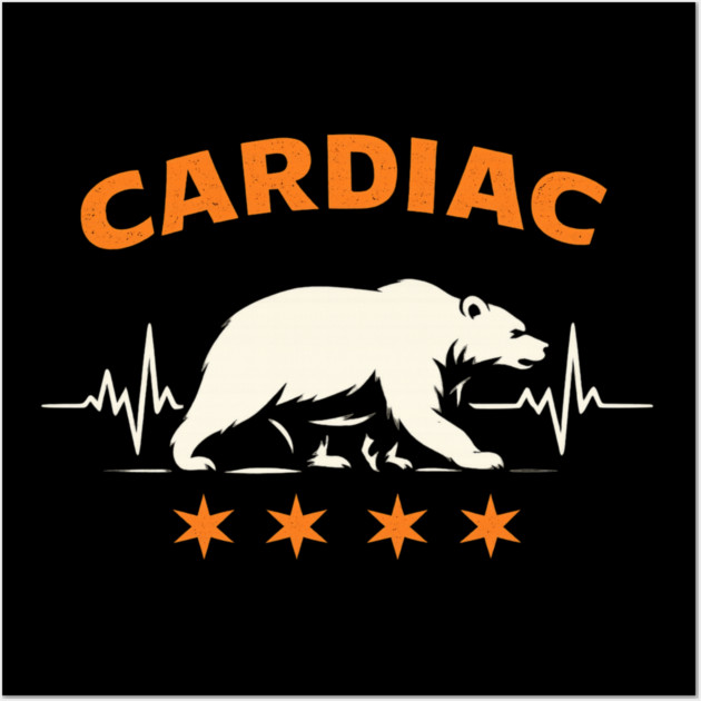 Cardiac Bear Lifeline Support For Nurses Wall Art by ArtistTee ⭐⭐⭐⭐⭐