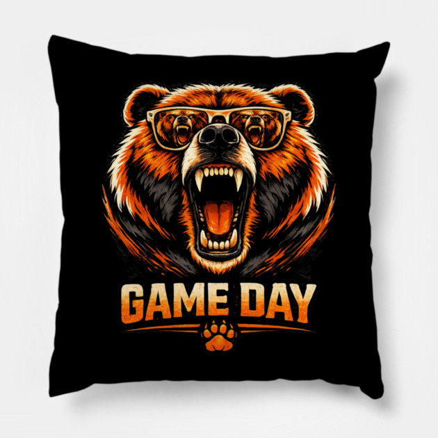 Game Day Bear Sports Fan Pillow by ArtistTee ⭐⭐⭐⭐⭐