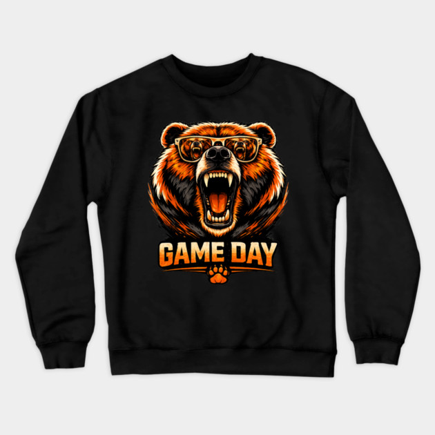 Game Day Bear Sports Fan Crewneck Sweatshirt by ArtistTee ⭐⭐⭐⭐⭐