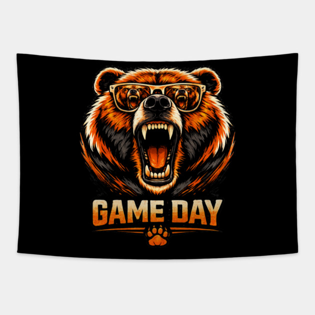 Game Day Bear Sports Fan Tapestry by ArtistTee ⭐⭐⭐⭐⭐