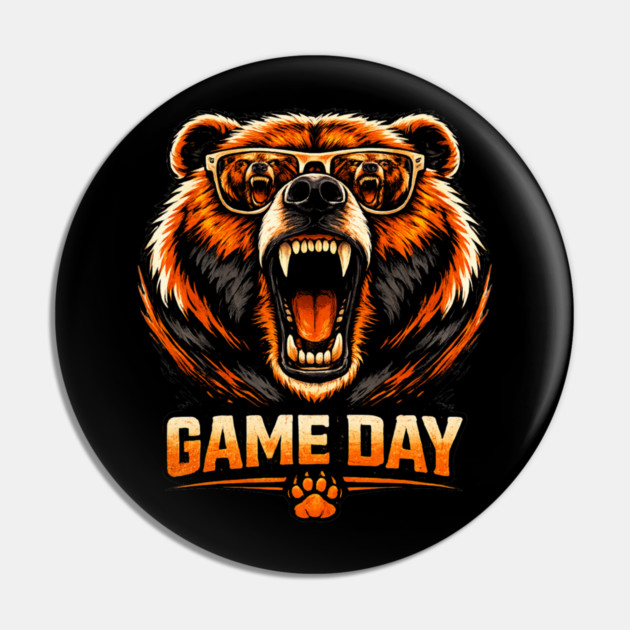 Game Day Bear Sports Fan Pin by ArtistTee ⭐⭐⭐⭐⭐