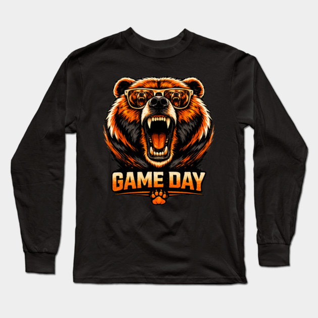 Game Day Bear Sports Fan Long Sleeve T-Shirt by ArtistTee ⭐⭐⭐⭐⭐