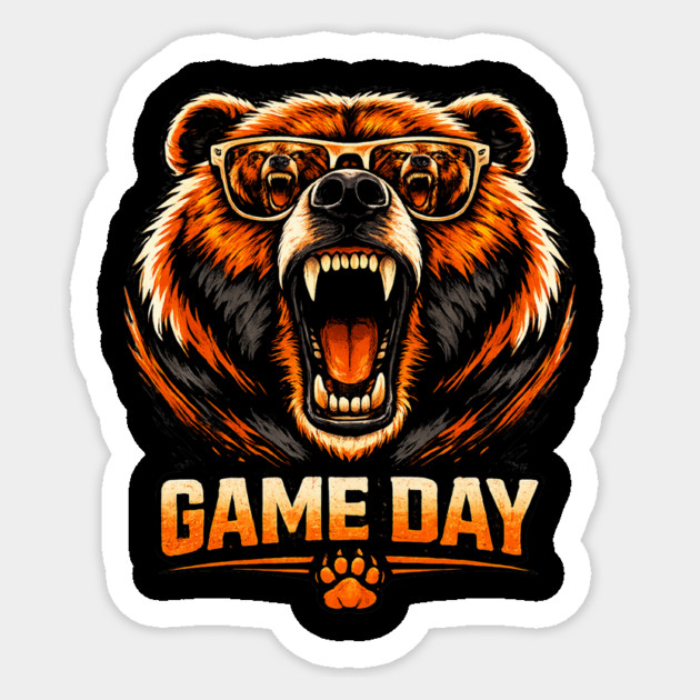 Game Day Bear Sports Fan Sticker by ArtistTee ⭐⭐⭐⭐⭐