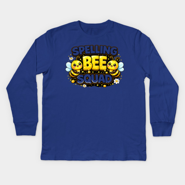 Spelling Bee Squad Teacher Student Elementary School Kids Long Sleeve T-Shirt by ArtistTee ⭐⭐⭐⭐⭐
