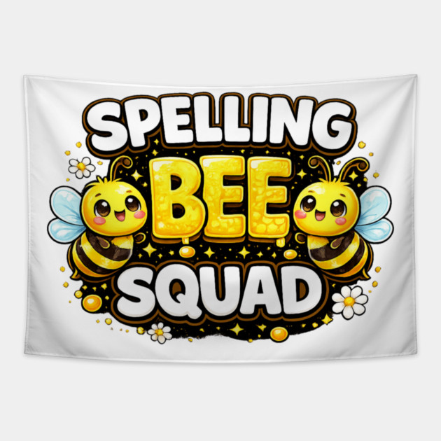 Spelling Bee Squad Teacher Student Elementary School Tapestry by ArtistTee ⭐⭐⭐⭐⭐